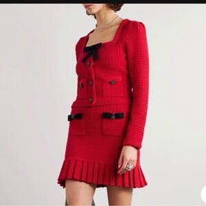 Self-Portrait Vibrant Red Cardigan M NwT